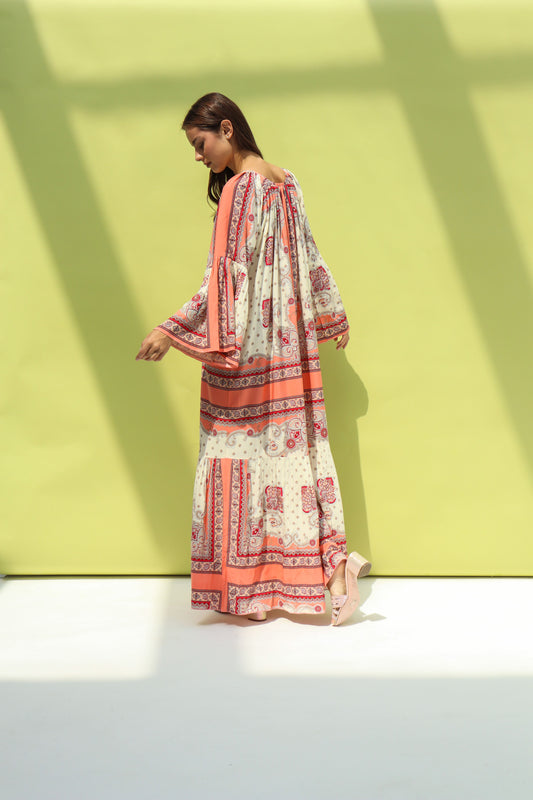Boho - Peach Dress