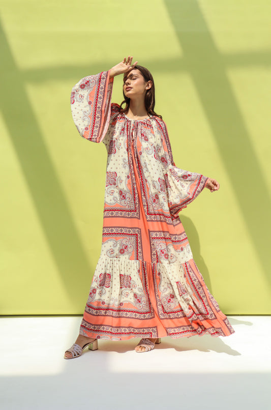 Boho - Peach Dress