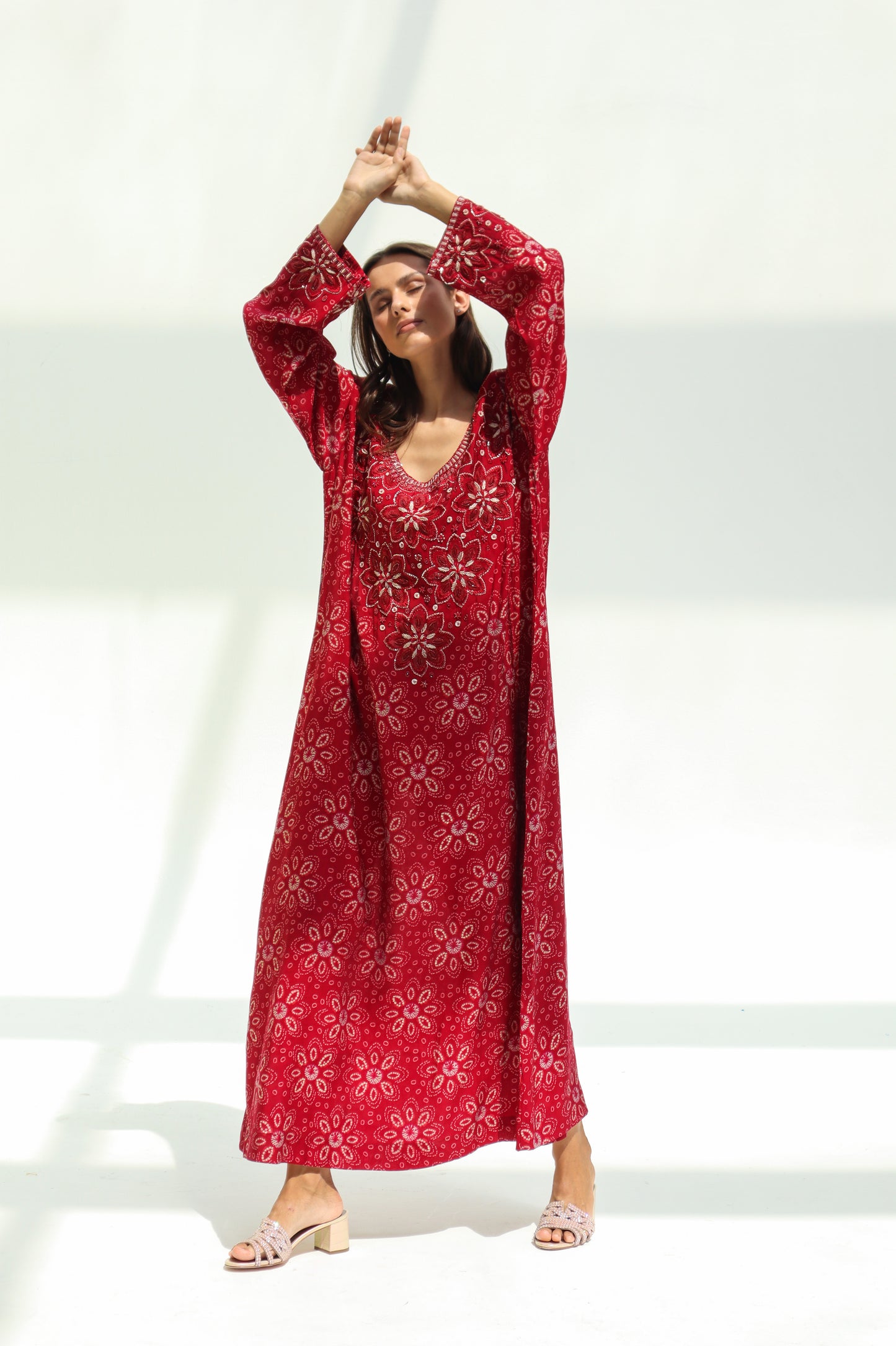 TB02 - Floral Fuchsia Mkhawar