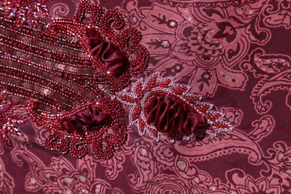TB28 - Maroon Paisley
