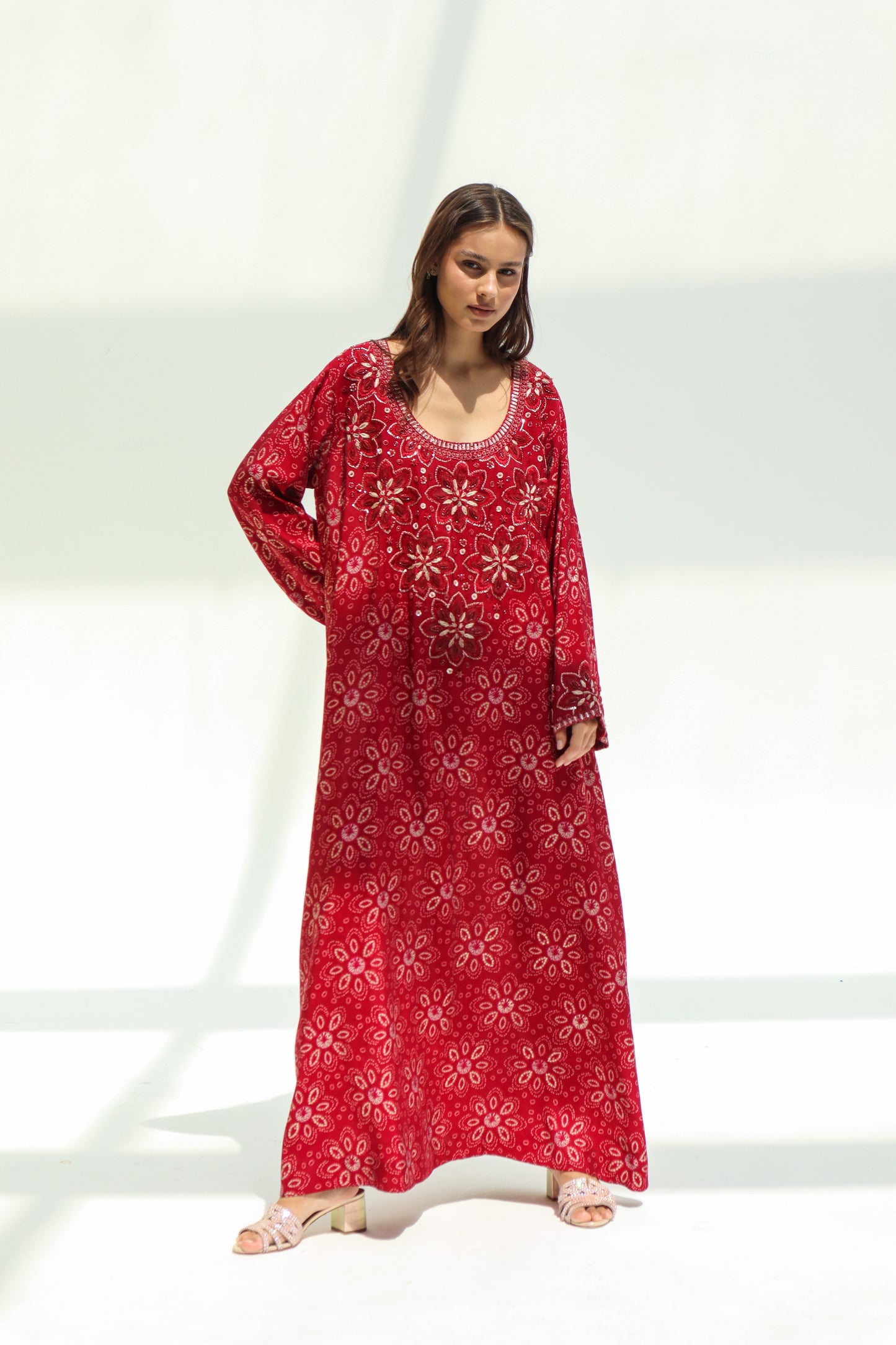 TB02 - Floral Fuchsia Mkhawar