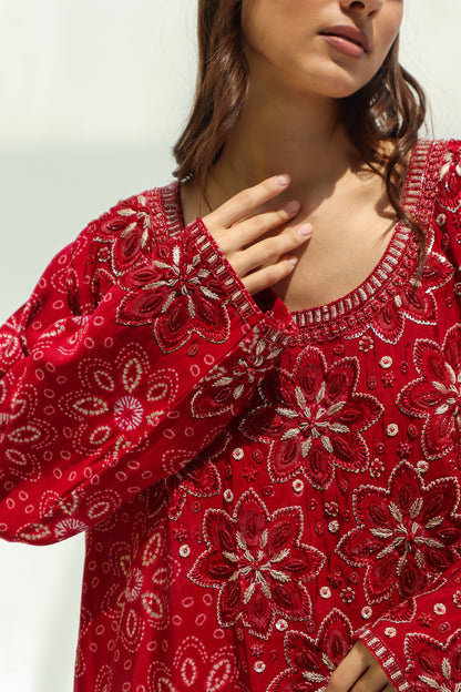 TB02 - Floral Fuchsia Mkhawar